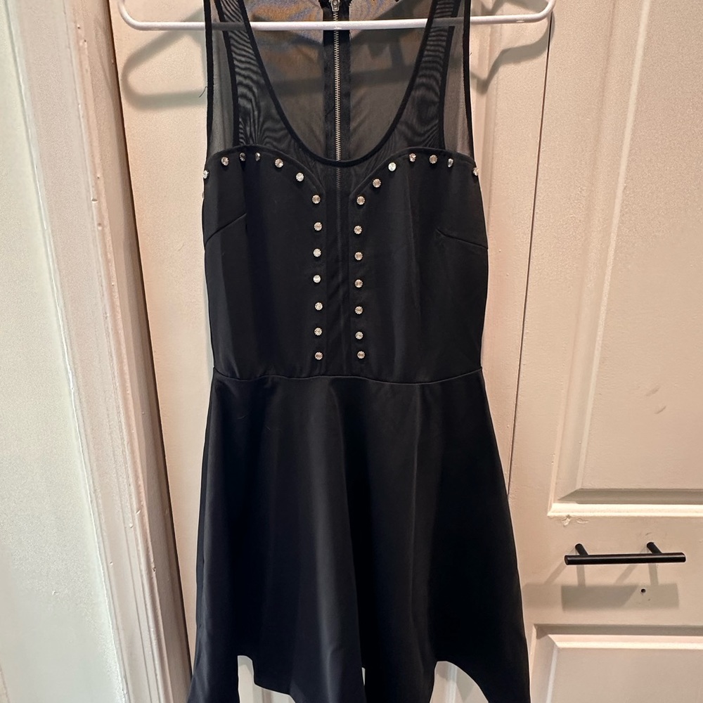 TCEC size M fit and flare black dress